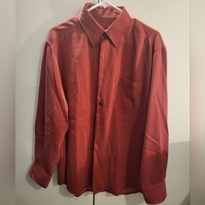Tommy Bahama Mens Medium Red Silk Button Down
